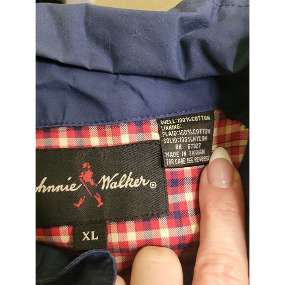 Vintage Johnnie Walker Red Label Light Jacket XL Embroidered Logo 90s GVC - Picture 5 of 13